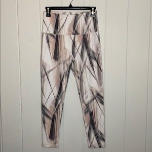 Zella high waisted pink and grey print leggings
